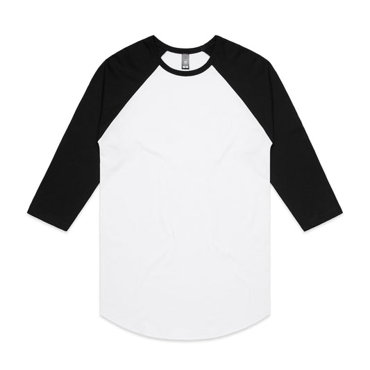 Raglan Tee WHITE/BLACK front