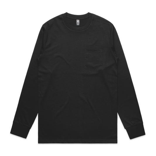Classic Pocket L/S Tee BLACK front