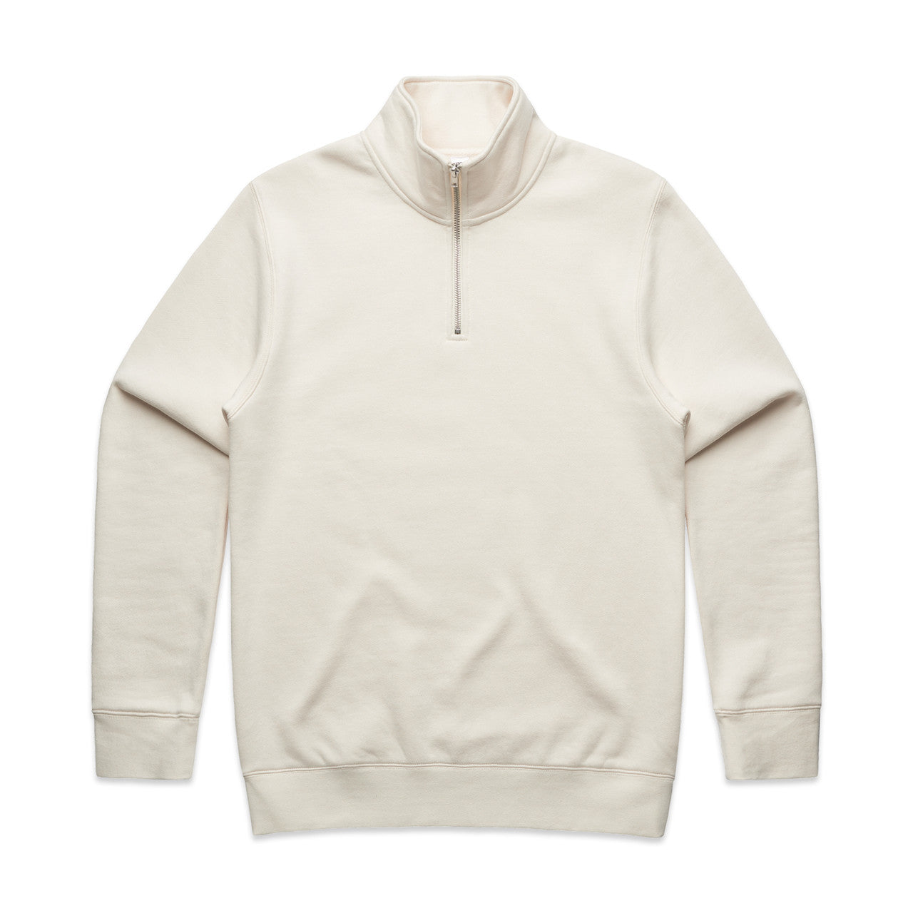 Stencil Half Zip Crew ECRU front
