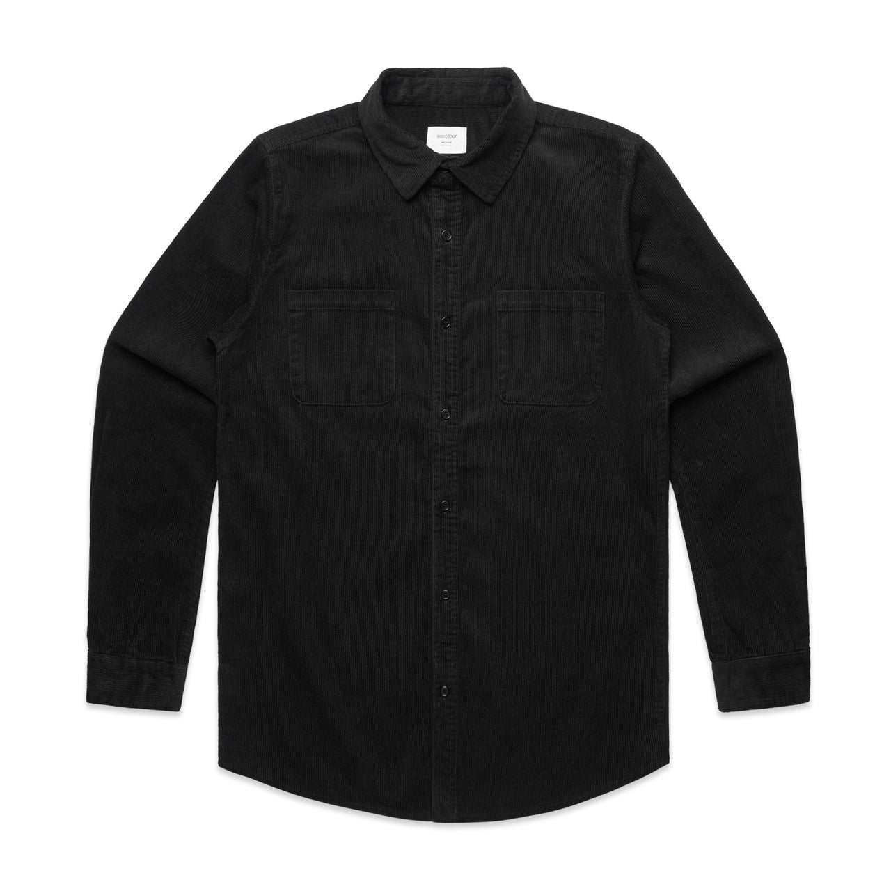 Cord Shirt BLACK front