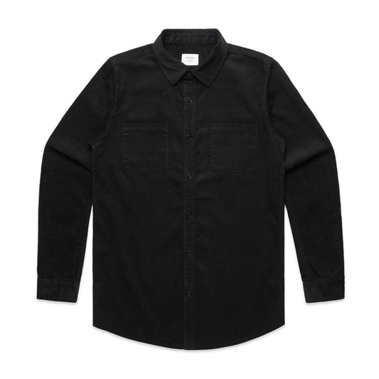 Cord Shirt BLACK front