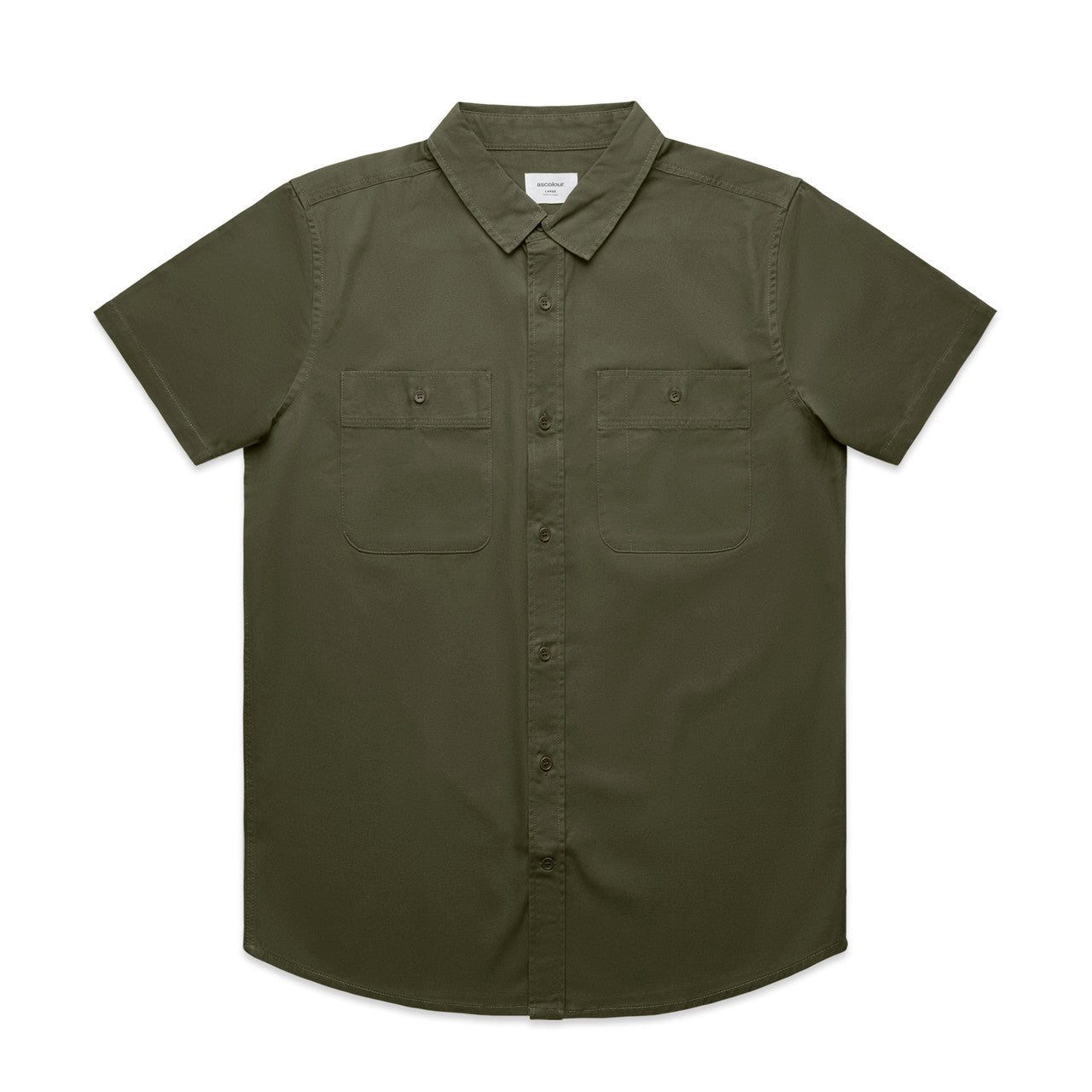 Work S/S Shirt ARMY front
