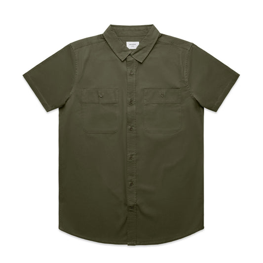 Work S/S Shirt ARMY front