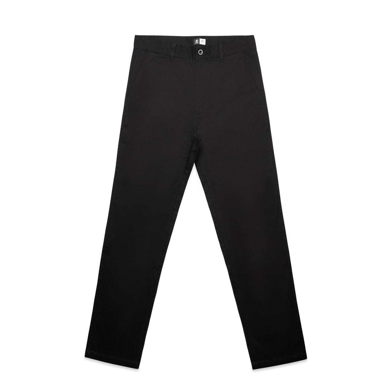 Straight Pants BLACK front
