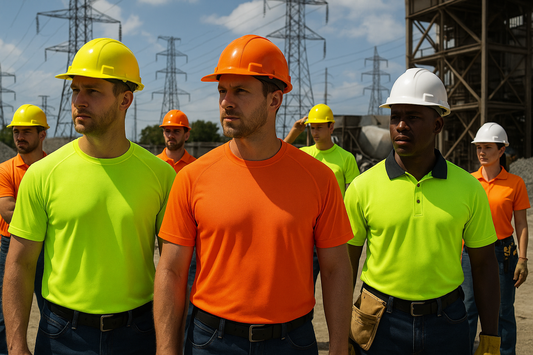 Built for construction, utilities, and outdoor teams

100 Moisture-wicking Performance Tees
25 Structured Caps with UV protection
12 Professional Polos
Hi-vis color options available